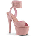 17cm Stiletto Summer High Heels Sandals for Women 7 Inch Suede Wrap Stylish Ankle Straps Suede Protection Pole Dancing Sandals