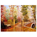 Ever Moment Diamond Painting Gold Autumn Tree Landscapes Resin Drill Painting by Diamond Mosaic Hobbies and Handicraft 5L532