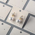 Customized logo Printing Jewelry Packaging Paper Card Simple Design Paper Tag Silver Elegant Earrings Card