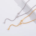 CH014 20inches Wholesale Rope Chain Adjustable Guba Chain 925 Sterling Silver 18k Gold Plated Necklace for DIY Jewelry