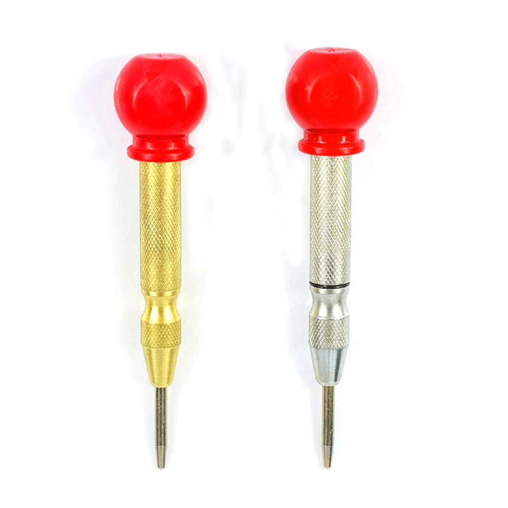 SDPSISilver/Gold HSS Center Punch Stator Punching Automatic Center Pin Punch Spring Loaded Marking Drilling Tool Impact Hole Pun