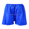 Disposable Blue Underwear PP Non Woven Men's Boxer Shorts Short Pants for Spa