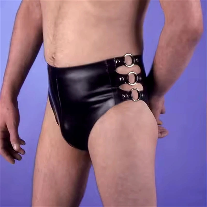 Rapid Shipt 2025 's Rubber Latex Sexy Underwear for Men