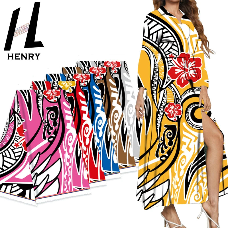 Tribe&Flower Style of Polyester Fabric for Clothing Factory Price Wholesales Digital Printing