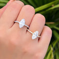 Fashion Minimalist Engagement Ring Fine Jewelry S925 Sterling Silver Beautiful Cubic Zirconia Wedding Rings for Women