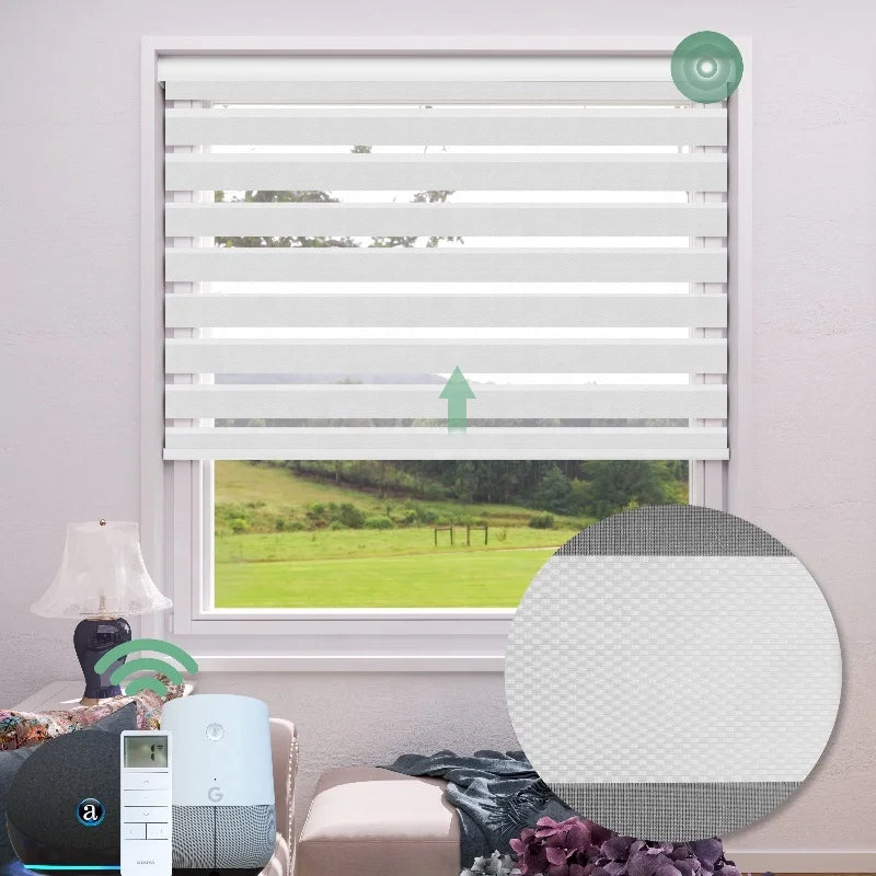 Custom Size Solar Shades Electric Blackout Smart Zebra Blinds Silver Rainbow Blinds Shades & Shutter
