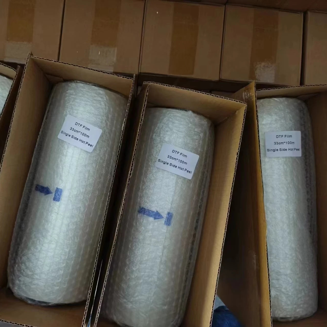 13 Inch Dtf Film Single Double Side 13x328 Inch Dtf Film 75um 13 Inch 33cm*100m Pet Film Roll for Digital Printing