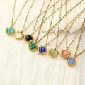 Nabest Bohemia Sea Side Cat's Eye Natural Gemstone Heart Pendant Stainless Steel Jewelry Necklace for Women