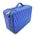 CX Big Zipper Pu Leather Suitcase Jewelry Travel Case Handle Watch Ring Storage Suitcase