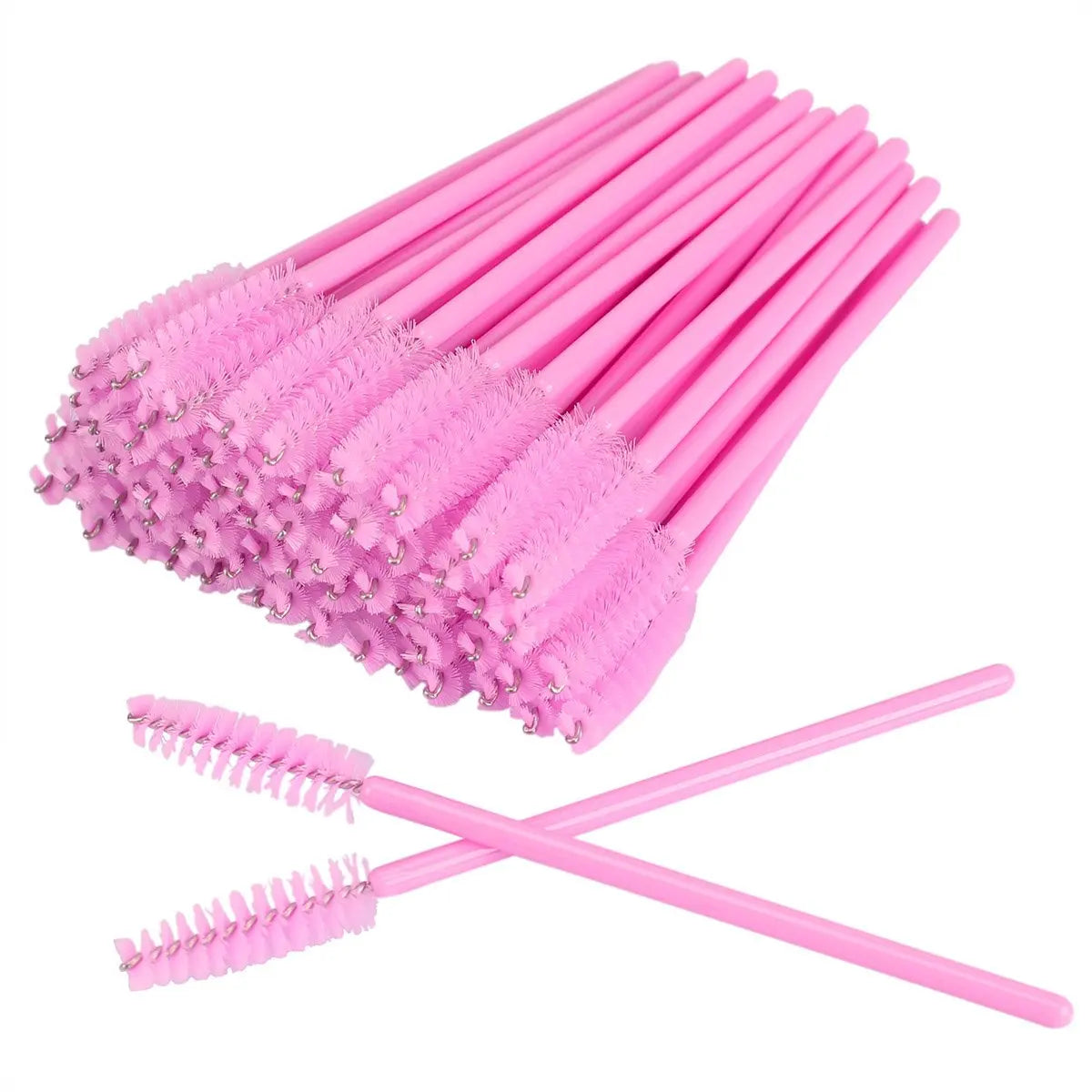 Hot Sell Eyelash Brush Pink Eye Lashes Disposable Mascara Wand Eyelash Extension Brush Customized Packing MegaBDM