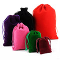 White Large Velvet Drawstring Pouch DrawString Bag for Jewelry Earring Cosmetic Wine Candle Craft Gifts