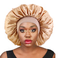 Extra Big Size Plain Color With Elastic Band Hair Single Layer Designer Bonnet Fashion Hat for Women