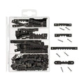 Shanfeng 100 Piece Metal Sawtooth Picture Frame Hangers with 200 Nails Gate Hook and Eye