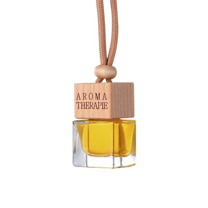Luxury Customizable Size Empty Cosmetic Air Freshener Bottle Frosted Glass Square Matte Screw Cap Hanging Engraving