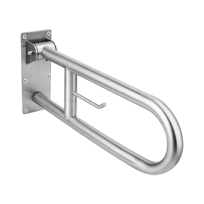 Safety Foldable Toilet Armrest Grab Rail Bathroom Shower Assist Aid Handrails with Guard Frame Folded Shower Handle Bars