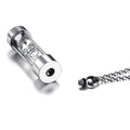 Hourglass Sand Timer Secret Capsule Cremation Ash Urn Pendant Necklace Secret Stash Locket Vial Funeral Memento Cemetery Ash Urn
