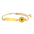 Fashion Zircon Sunflower Chain Bracelet Women's Love Butterfly Bracelet Trendy Geometric Chain Bracelet