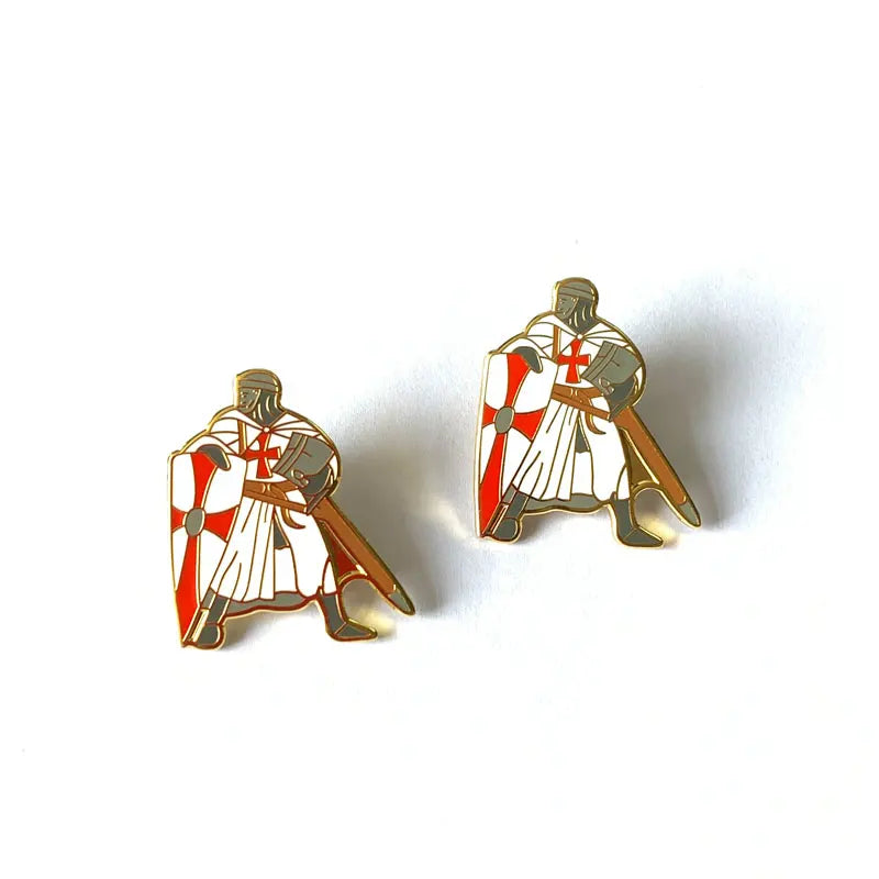 Enamel Pin Supplier Knights Templar Die Struck Hard Enamel Lapel Pin Badge Wholesale