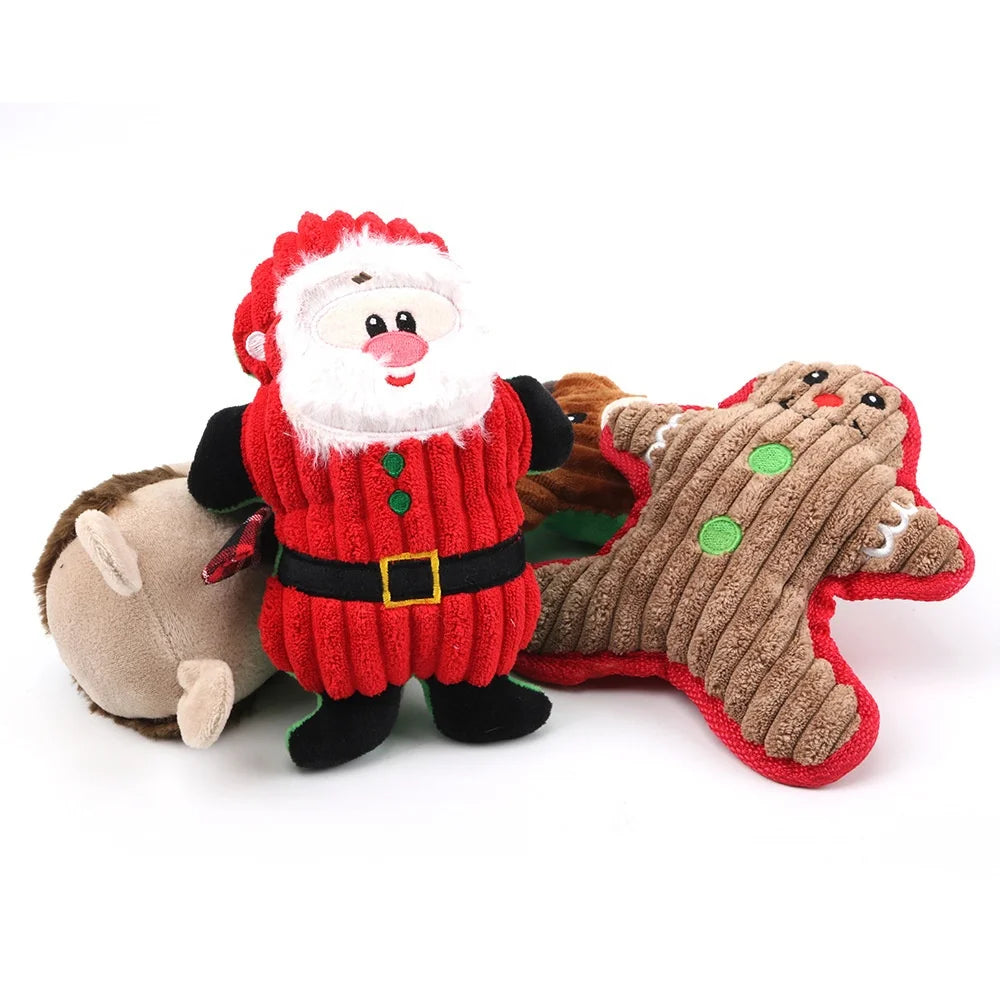 Squeaky Dog Plush Toy Christmas  Wholesale Dog Toy Christmas Pet Christmas Toy