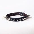 AA01313 Choker Punk Leather Collar for Women Men Cool Big Rivets Studded Chocker Goth Style Necklace Accessories