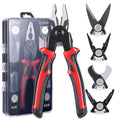 5 in 1 Combination Interchangeable Pliers Kit Exchangeable Head Pliers Set Wire Stripper Wire Cutter Tin Cutting Scissors