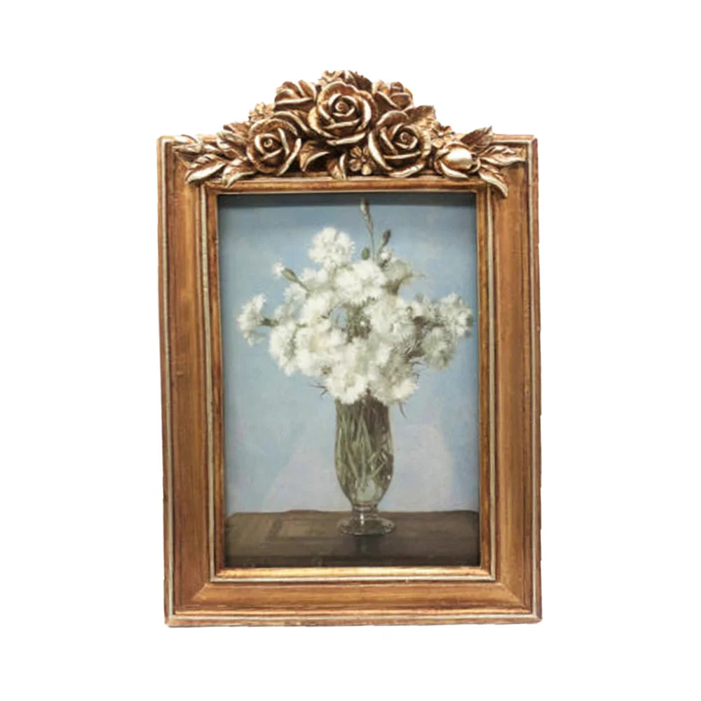Antique Retro 4x6 Resin Handmade Letterpress Printed Photo Frame Vintage Home Decor Wall Picture Frame