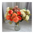 7-Fork Autumn Peony and Chrysanthemum Combination for Christmas Graduation Easter Decorative Artificial Flowers for Mariage