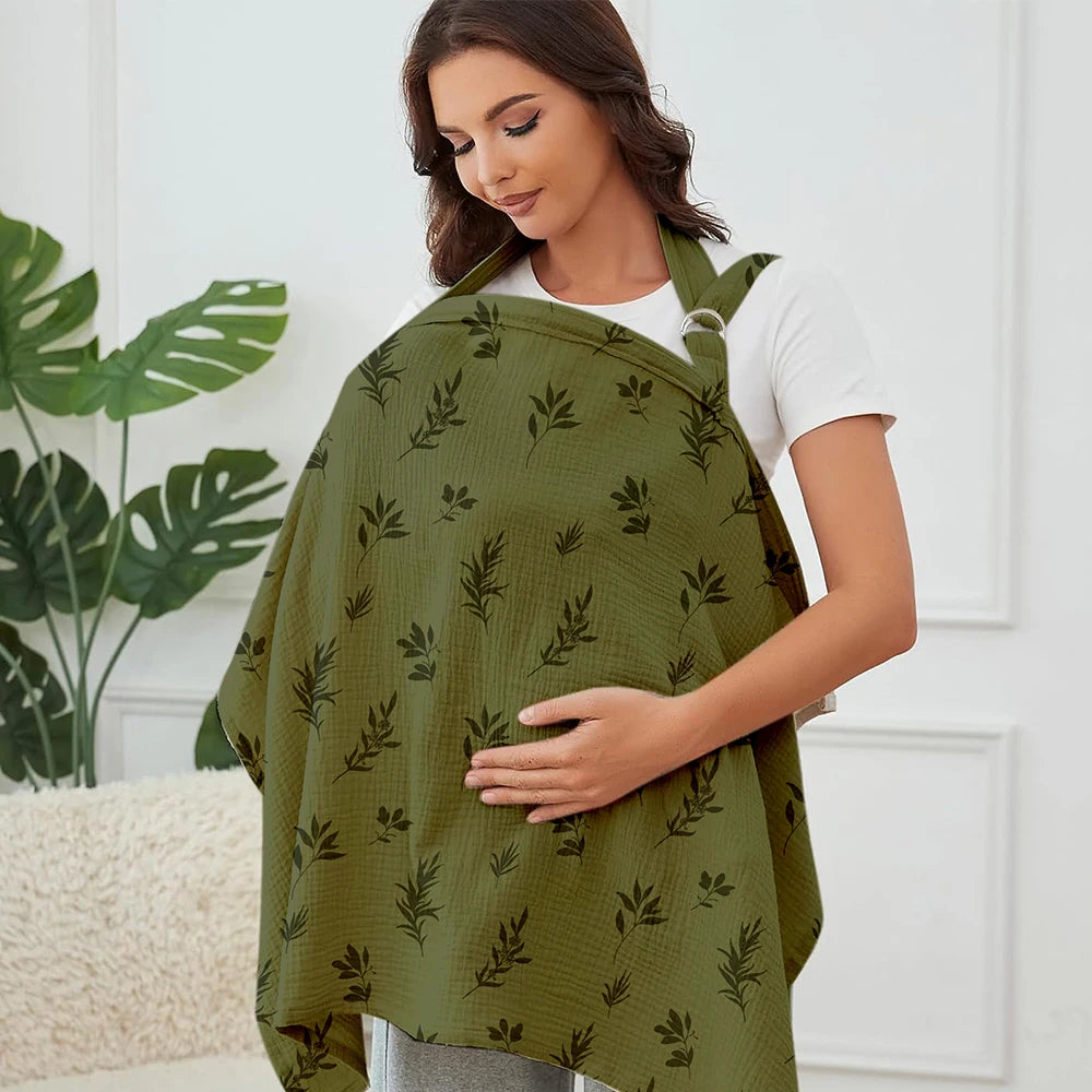 Premium Privacy Muslin Soft Multi-Function Cotton Baby Nursing Cover for Breastfeeding and Newborn Feeding Cover