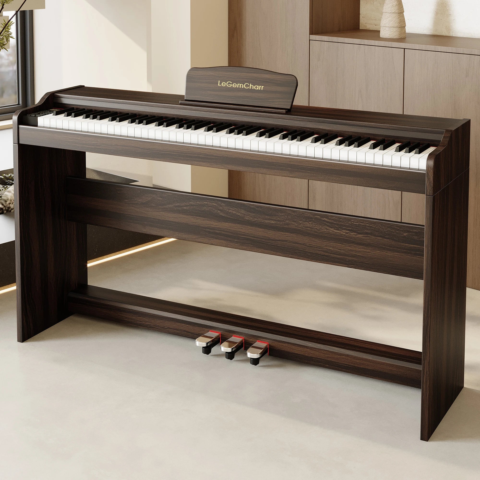 LeGemCharr 88 Key Weighted Keyboard Digital Piano 88 Keys Upright Piano Digital Piano 88