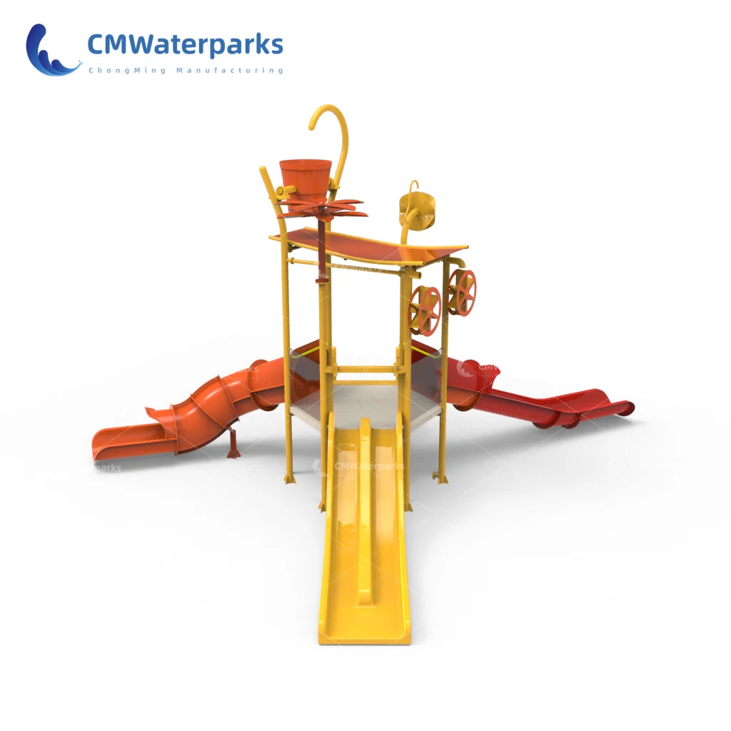 Commercial Water Park Equipment Fiberglass Water Slides Water House for Outdoor