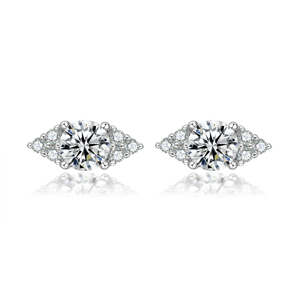 Simple Studs Round Cut Non Allergic Jewellery Devil Eye Earring Studs 925 Sterling Silver
