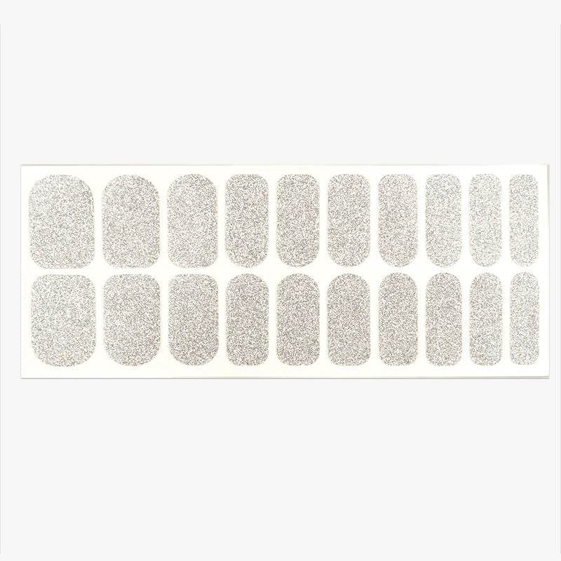 All Silver Pattern 20 Strips Nail Stickers Nail Wraps