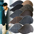 English Cabby Plaid Duckbill Flat Blank Ivy Cap Hat Autumn Winter Women Fashion Warm Art Painter Ivy Hats