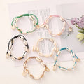 Beach Shell Bracelet Anklet Set Summer Handmade Bohemian Bracelet Anklet Adjustable for Women Girl