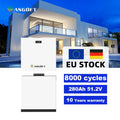 Germany Stock Asgoft 51.2V 280ah 15kWh Lithium Battery Power Station Backup Power Home Energy IP65 Stackable Solar Power Grid