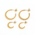 New Trendy Earring 18K Gold Plated Gradient Beads Hoop Earrings for Women Stainless Steel Earrings Wholesale