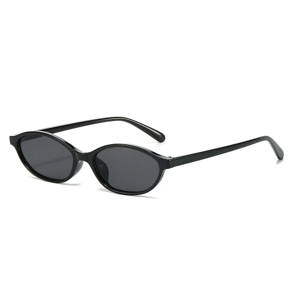 New Brand High Quality Luxury Designer Oval Small Frame Sunglasses Personality Plastic Frame Candy Colorful Unisex Sunglasses