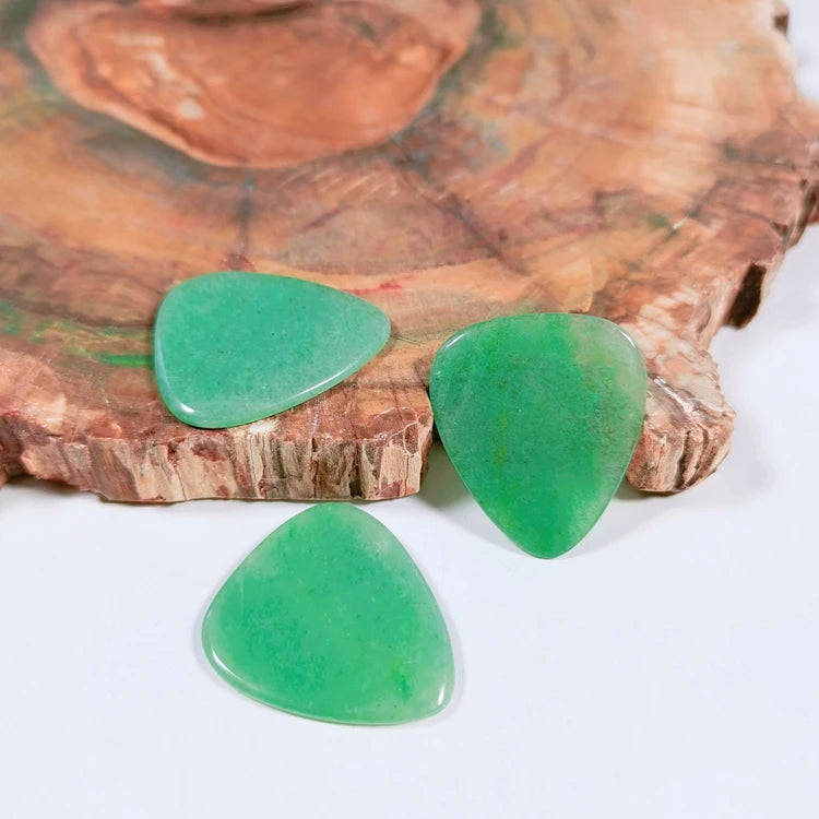 Huiying Factory Direct Green Aventurine Jade Guitar Pick Box Can Customize The Logo