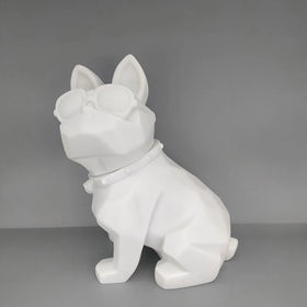 Resin Craft Fluid Cute French Bulldog Vinyl Piggy Bank Dog Home Ornament DIY Fluid Dog
