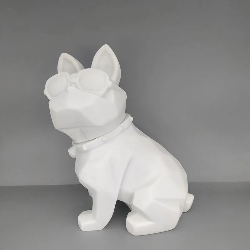 Resin Craft Fluid Cute French Bulldog Vinyl Piggy Bank Dog Home Ornament DIY Fluid Dog