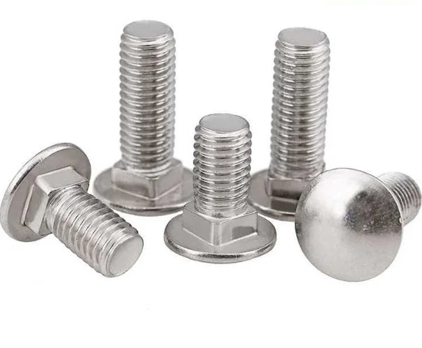 DIN 603 Stainless Steel Plain Finish Round Head Square Neck Carriage Bolts