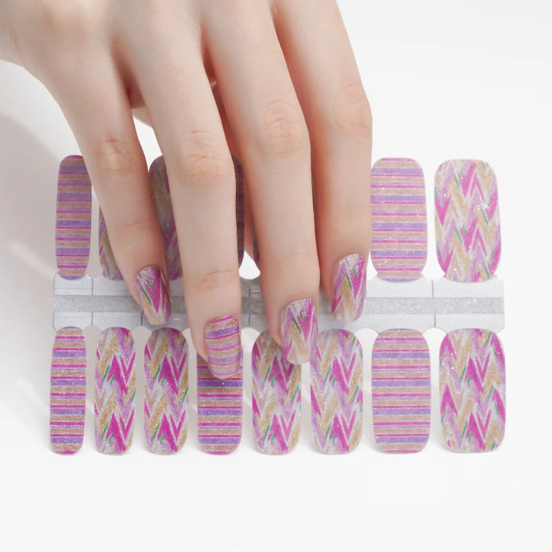 Huizi Wholesale Custom Nail Wraps Nail Art Decoration Sticker Nail Sticker Real Nail Polish Nail Strips