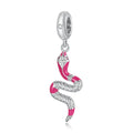 Factory 925 Sterling Silver Delicate Snake Pendant Fit Orginal Snake Bracelet Plated Platinum Charms Women Fine Jewelry BSC577