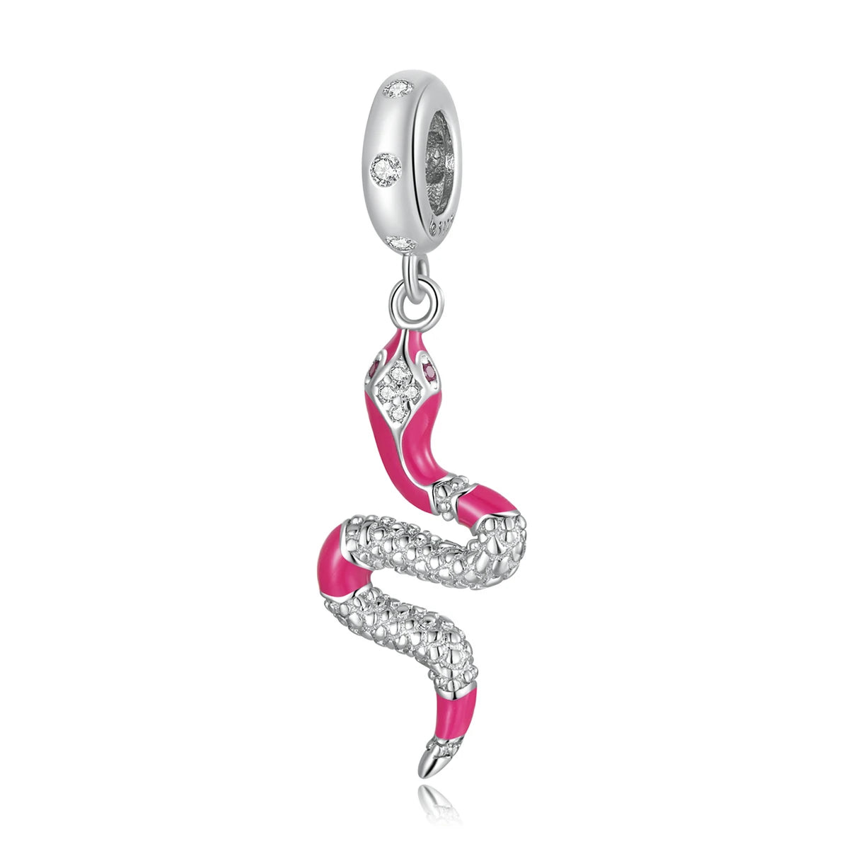 Factory 925 Sterling Silver Delicate Snake Pendant Fit Orginal Snake Bracelet Plated Platinum Charms Women Fine Jewelry BSC577