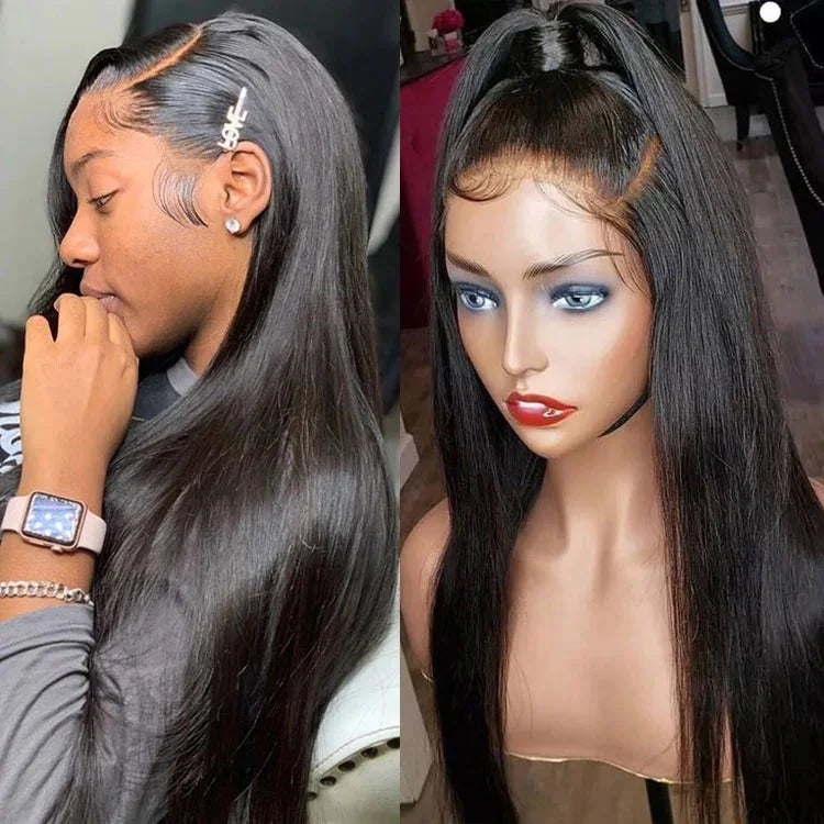 360 Lace Front Wigs Human Hair Pre Plucked Straight Lace Front Brazilian Glueless Natural HD Full Lace Human Hair Wig