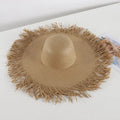 Women New Big Brim Straw Hat Spring and Summer Raw Edge Straw Hat
