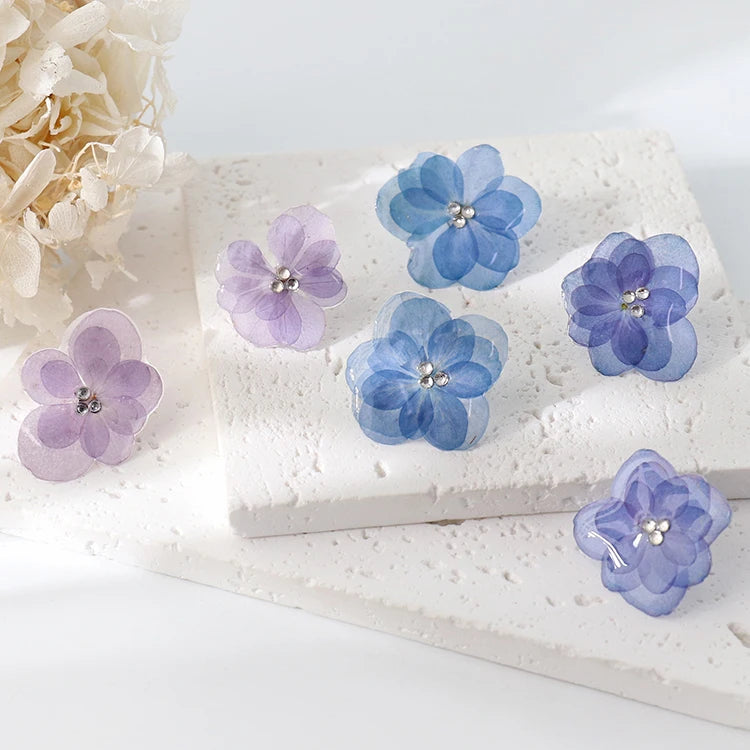 Cute Tiny Mini Accessories Real Dried Flower Studs Earring Resin Pressed Flower Earring for Women Gift and Weddings