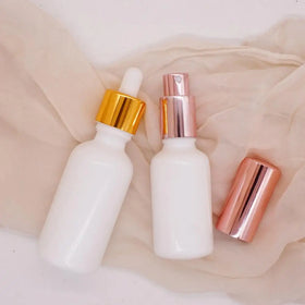White Porcelain 2 oz Essential Oil Bottle 30 ml with Fine Mist Lid