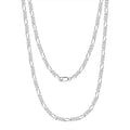 Custom 1.7/3.3/5/7mm Figaro Necklaces 925 Sterling Silver Link Thin Thick Chains for Women Men Fine Jewelry Wholesale