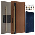 China High Quality Main Outside Door for Home Pivot Wooden Single Door Wooden Entry Doors for Houses